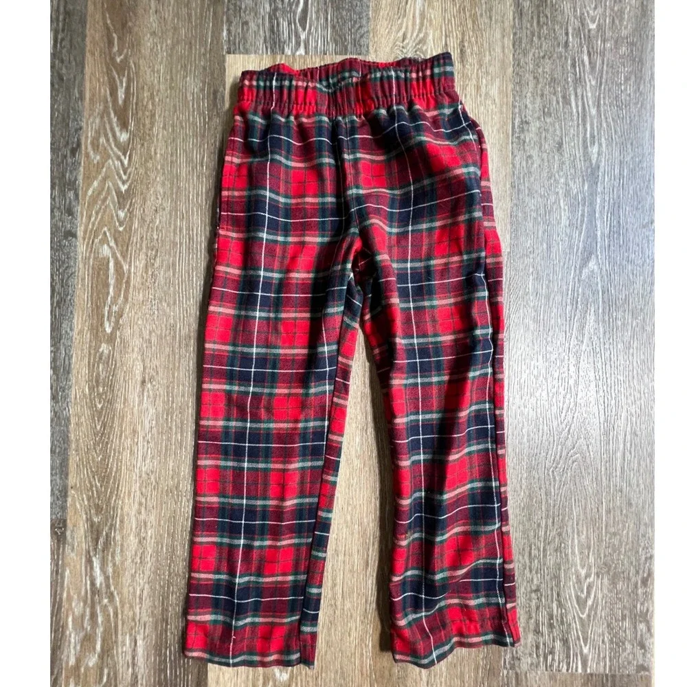Old Navy Pajama Pants Kids Size S 6-7 Red Plaid Flannel Sleepwear Unisex